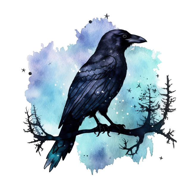 Black crow fabric panel