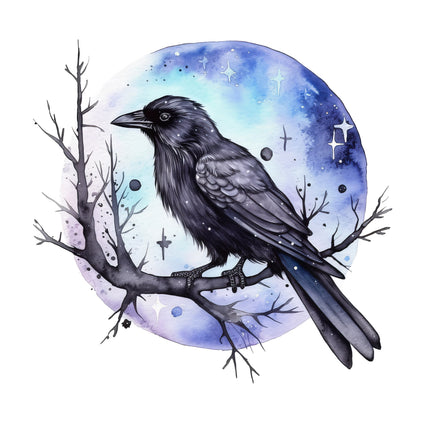 crow fabric panel
