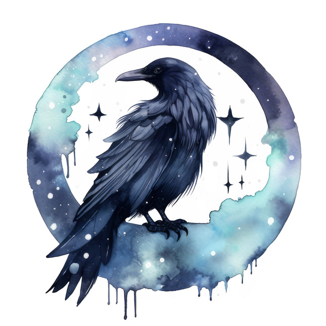 Raven 100% Cotton Fabric Panel Block ET329