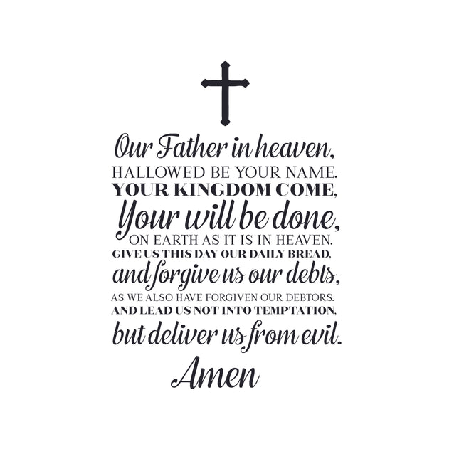 Lord's Prayer 100% Cotton Fabric Panel Block ET330
