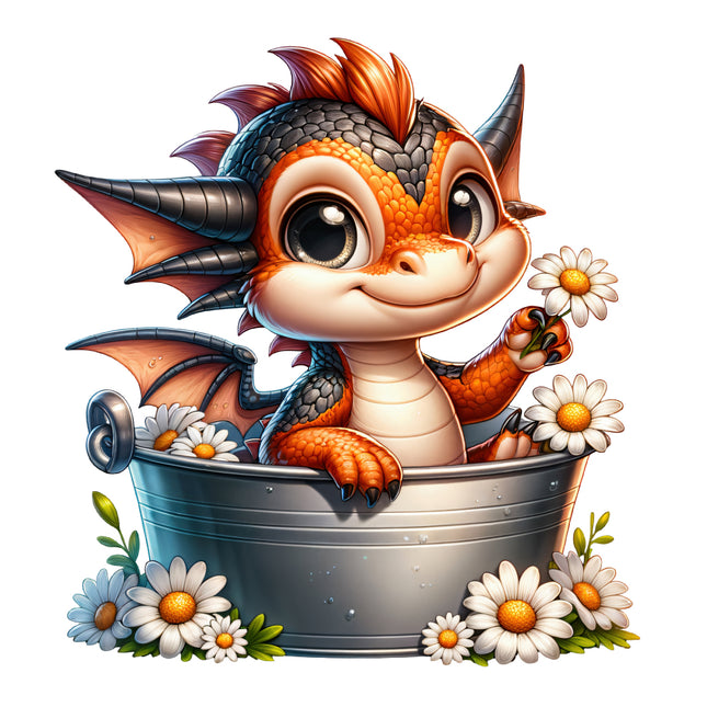 Cartoon dragon fabric panel