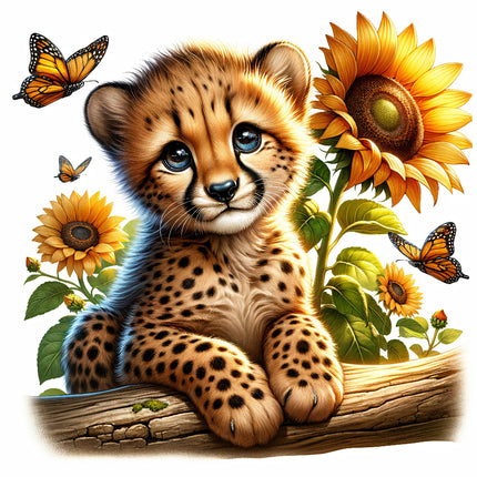 cheetah fabric panel