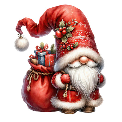 Santa gnome fabric panel