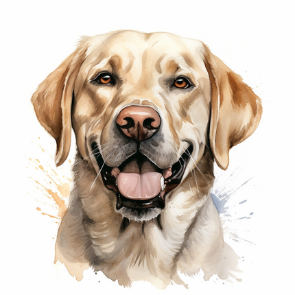 Labrador Dog 100% Cotton Fabric Panel Block ET6000