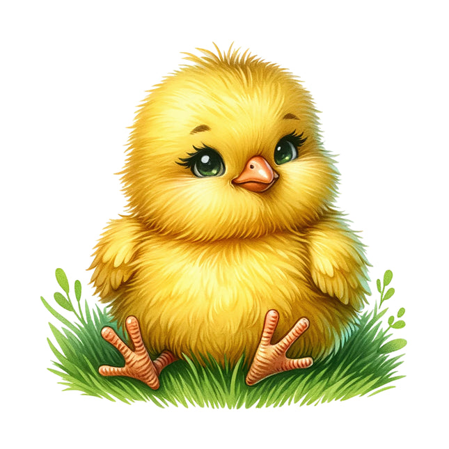 Easter Spring Chick 100% Cotton Fabric Panel Block ET6959