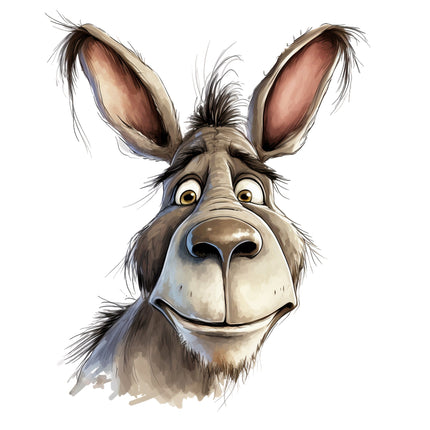 Humor Donkey 100% Cotton Fabric Panel Block ET793