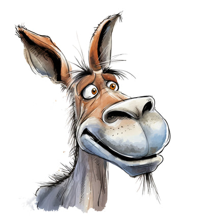 Donkey 100% Cotton Fabric Panel Block ET794