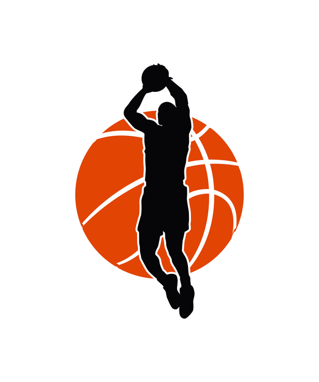 Basketball 100% Cotton Fabric Panel Block ET796