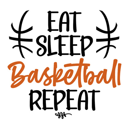 Eat Sleep Basketball 100% Cotton Fabric Panel Block J6801