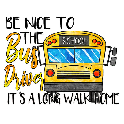 School Bus Driver 100% Cotton Fabric Panel Block G5266
