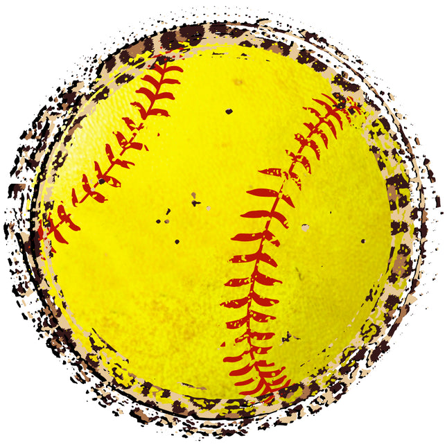 Yellow softball fabric panel