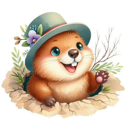 groundhog cotton fabric panel