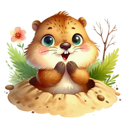 groundhog cotton fabric panel