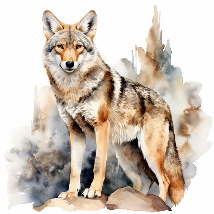 coyote cotton fabric panel