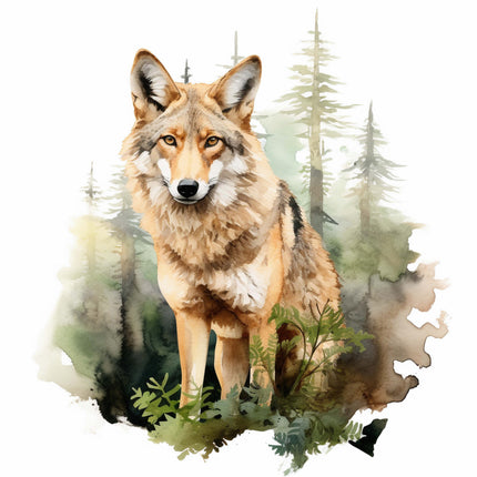 coyote cotton fabric panel