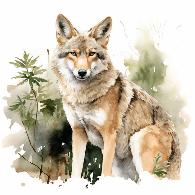 coyote cotton fabric panel