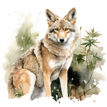 coyote cotton fabric panel