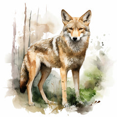 coyote cotton fabric panel