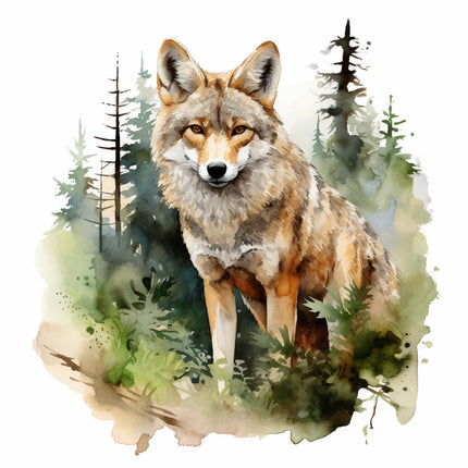 coyote cotton fabric panel