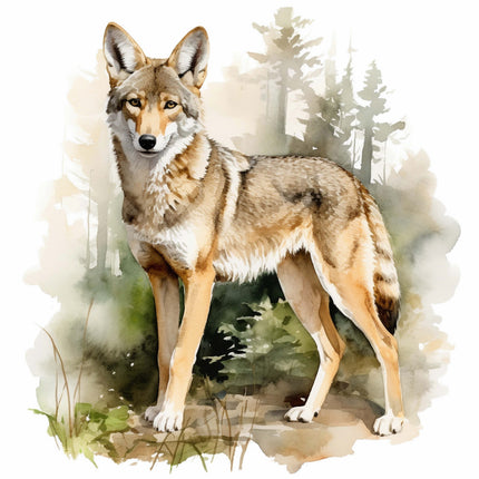 coyote cotton fabric panel