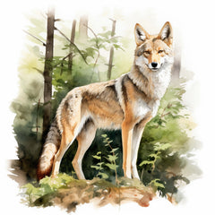 coyote cotton fabric panel