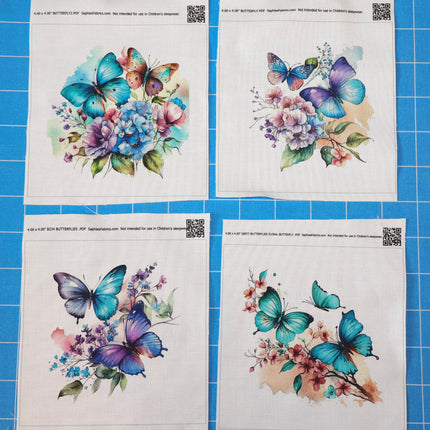 butterfly fabric panels