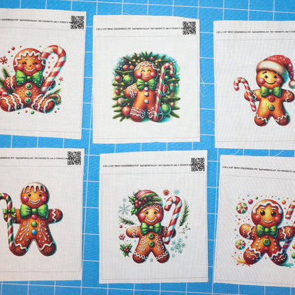 Set of six christmas quilt blocks