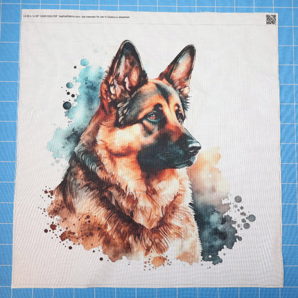 german shepherd fabric panel