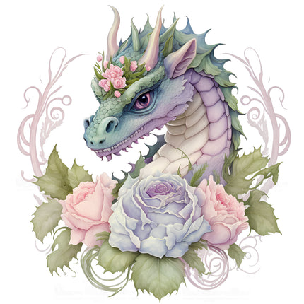 Fantasy dragon quilt block