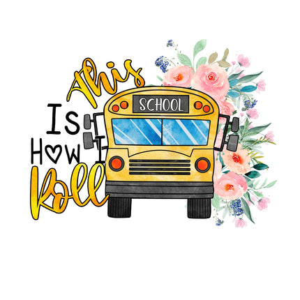 School Bus Driver 100% Cotton Fabric Panel Block J711