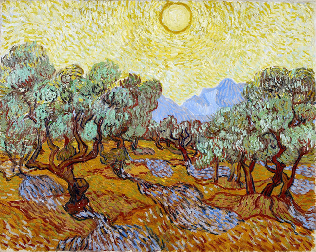 Vincent Van Gogh Olive Trees 100% Cotton Fabric Panel J716
