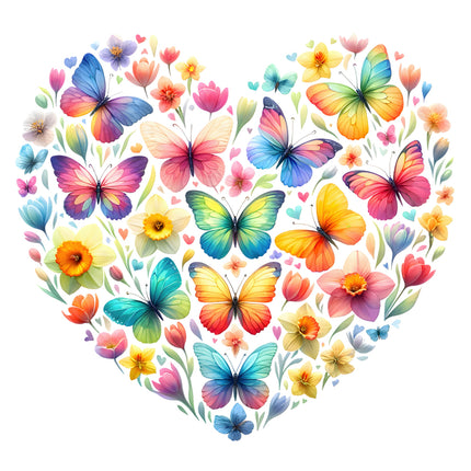 A heart-shaped fabric panel 