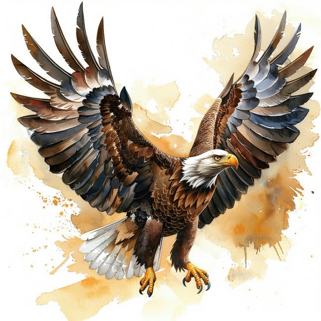 bald eagle fabric panel