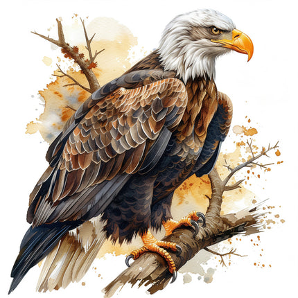 bald eagle fabric panel