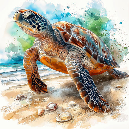 sea turtle fabric panel 