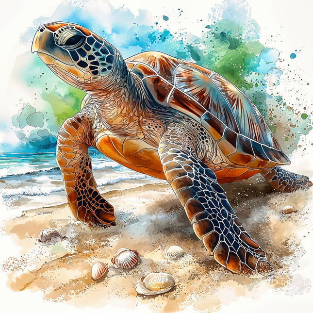 sea turtle fabric panel 