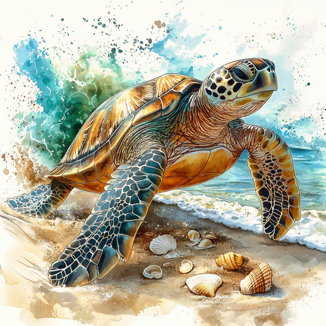 sea turtle fabric panel 