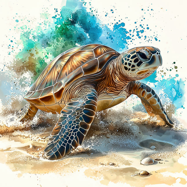 sea turtle fabric panel