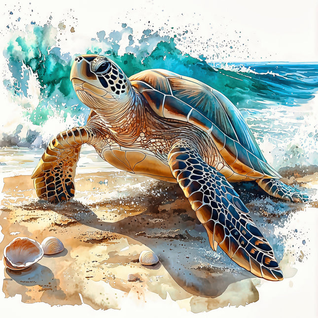 sea turtle fabric panel