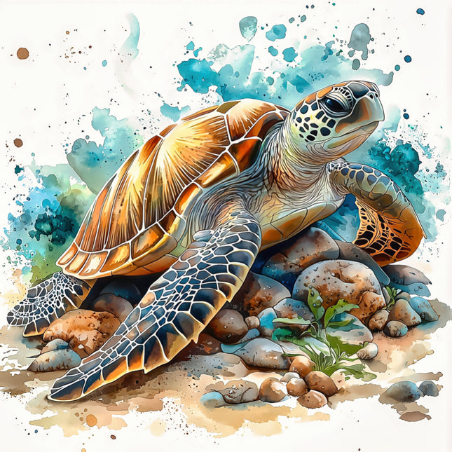 sea turtle fabric panel