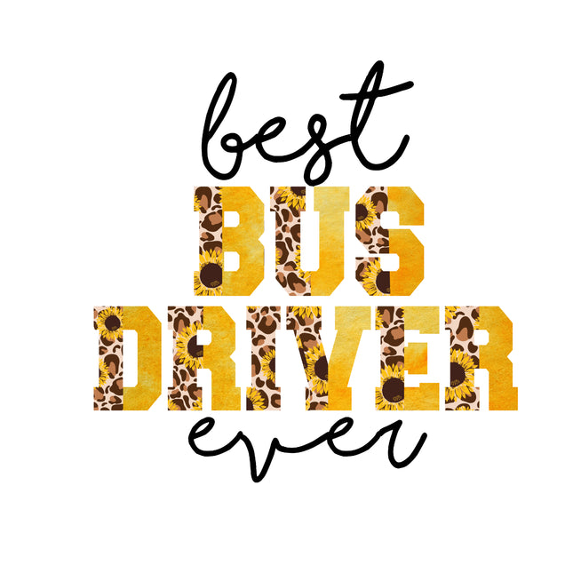 Best School Bus Driver 100% Cotton Fabric Panel Block L9878