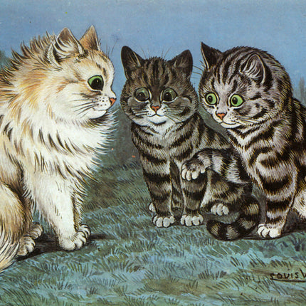 Louis Wain fabric panel