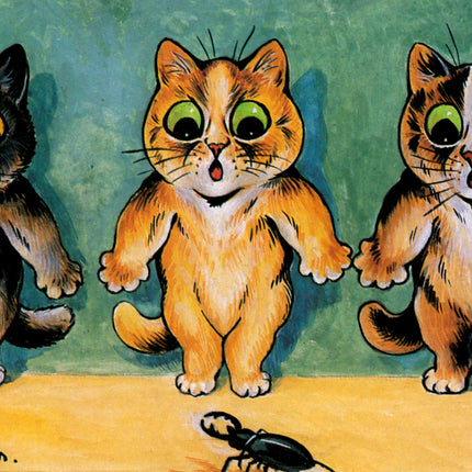 Louis Wain fabric panel