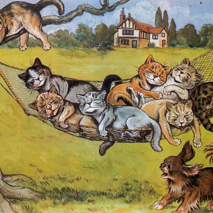 Louis Wain fabric panel