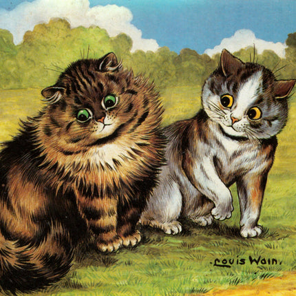 Louis Wain fabric panel