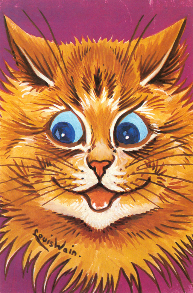 louis wain cats fabric panel