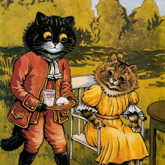 Louis Wain fabric panel
