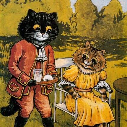Louis Wain fabric panel