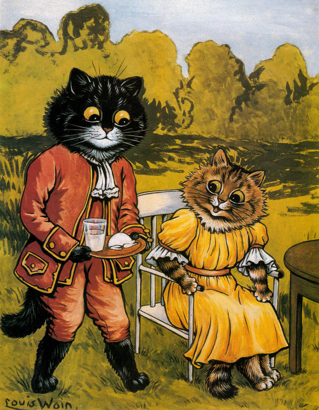 Louis Wain fabric panel