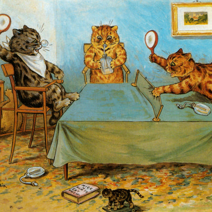Louis Wain fabric panel